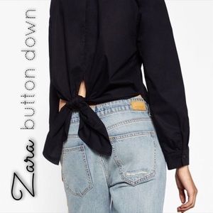 Zara UK tie back top